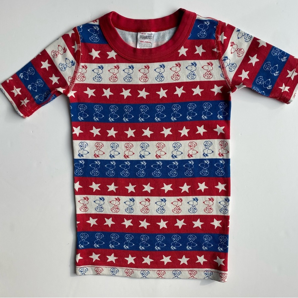 Hanna Andersson X Peanuts Shirt Size 120 Snoopy Pajama Top Organic Cotton Sleep